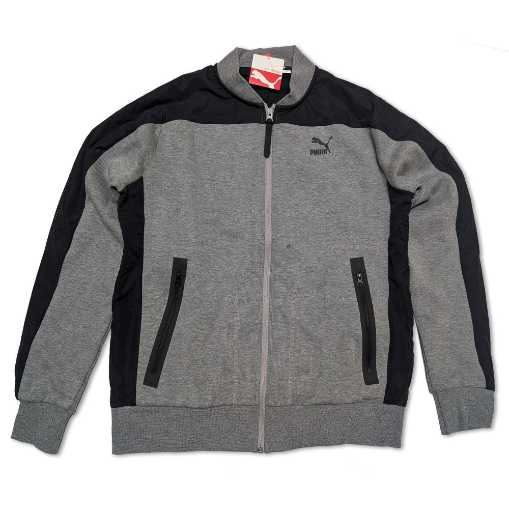 Puma Men's Perforated Stripe Core Slim Track Jacket L